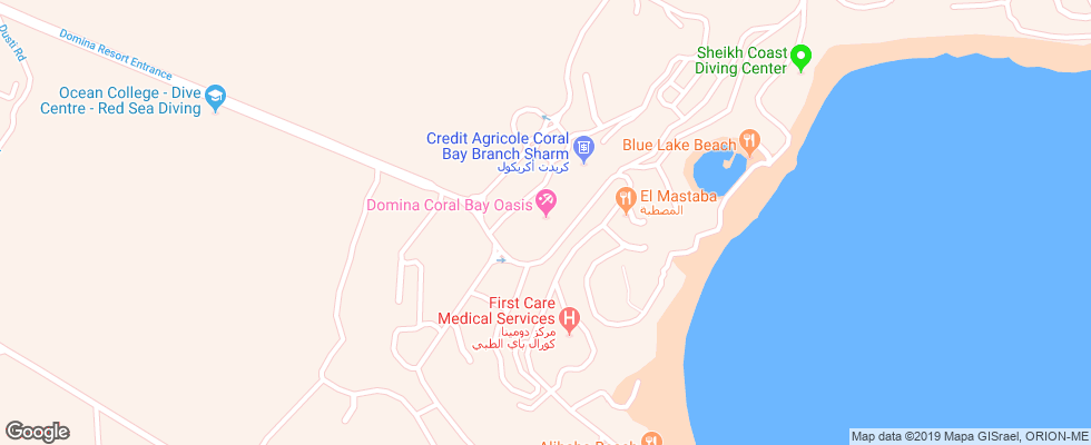 Отель Domina Coral Bay Oasis на карте Египта