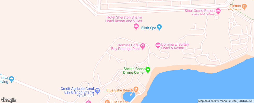 Отель Domina Coral Bay Sultan Pool на карте Египта