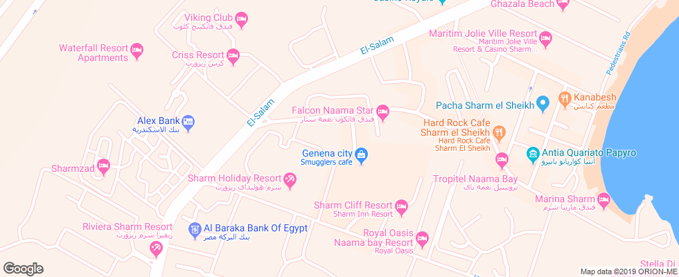 Отель Falcon Naama Star на карте Египта
