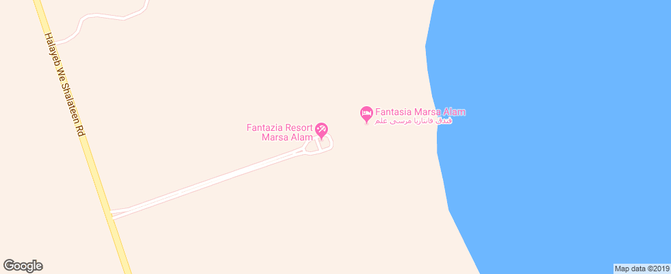 Отель Fantazia Resort Marsa Alam на карте Египта
