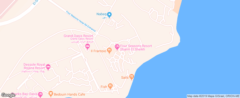 Отель Four Seasons Resort Ssh на карте Египта