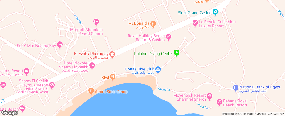 Отель Gafy Resort на карте Египта