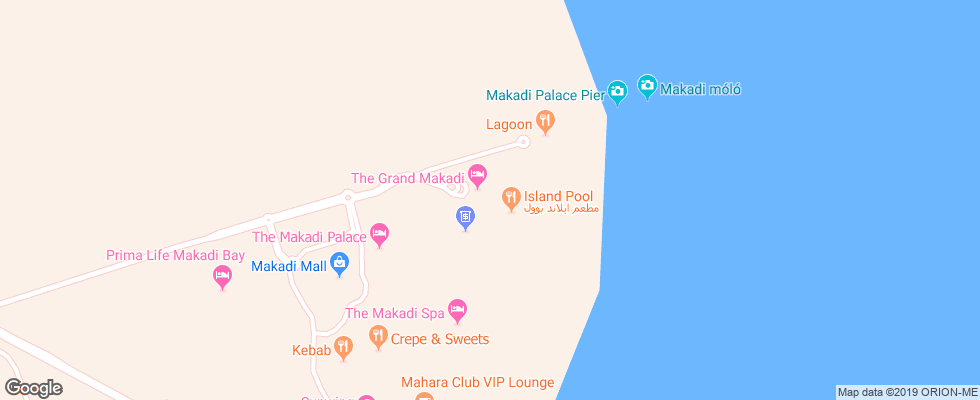 Отель Grand Makadi на карте Египта