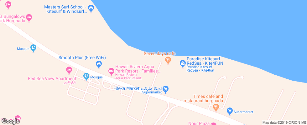 Отель Hawaii Riviera Resort & Aqua Park на карте Египта