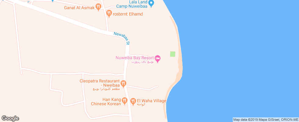 Отель Helnan Nuweiba на карте Египта
