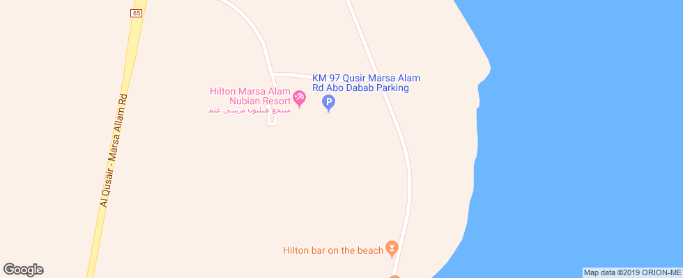 Отель Hilton Marsa Alam Nubian Resort на карте Египта