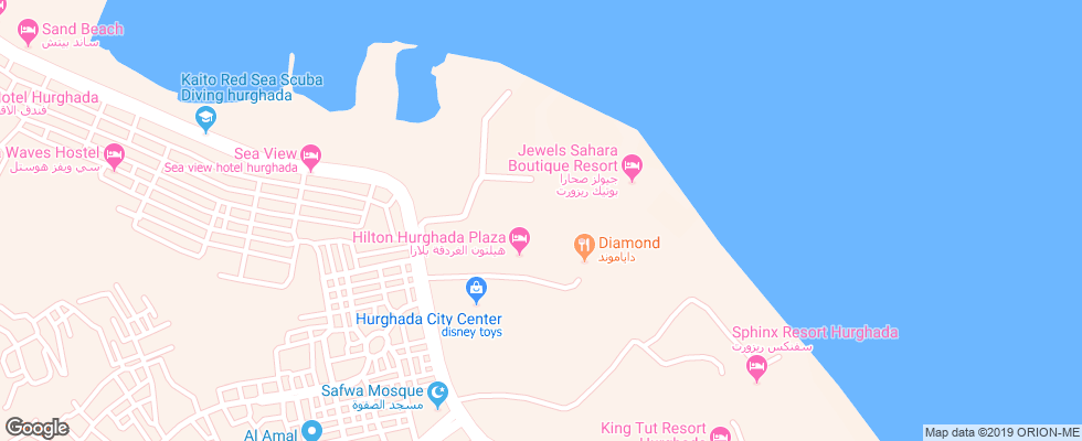 Отель Hilton Plaza на карте Египта