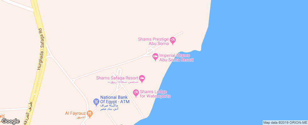 Отель Imperial Shams Abu Soma на карте Египта
