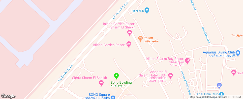 Отель Island Garden Resort на карте Египта