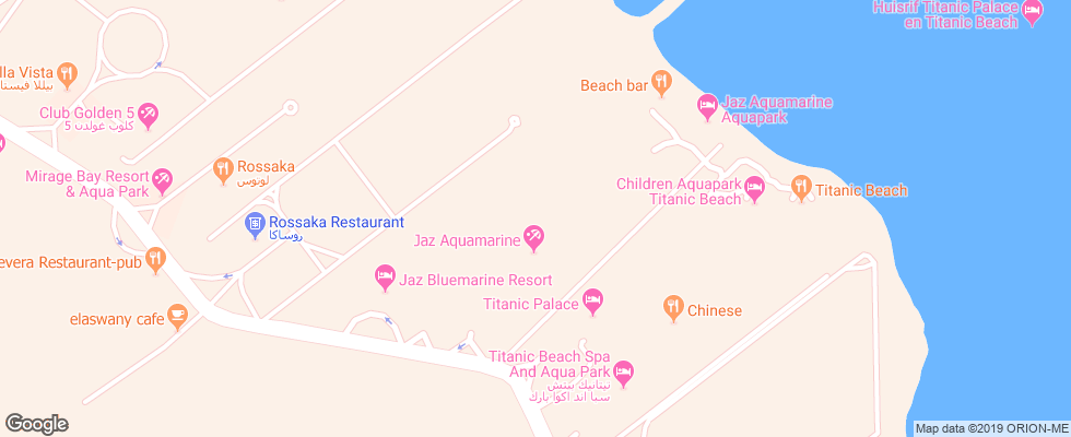 Отель Jaz Aquamarine Resort на карте Египта