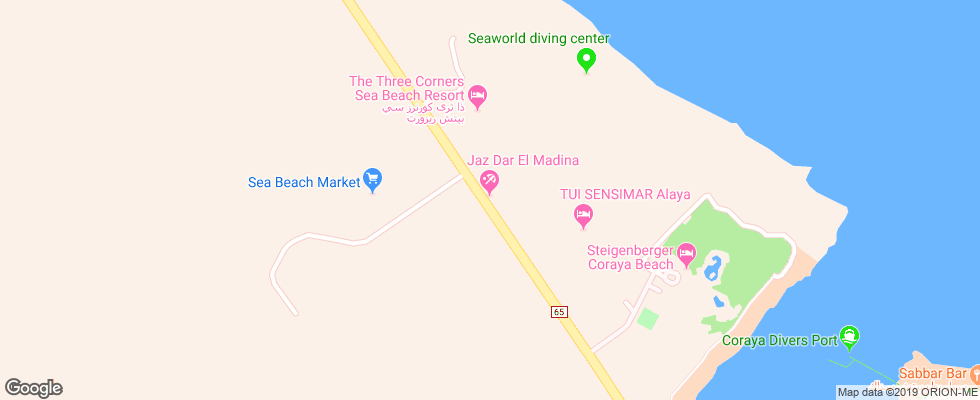 Отель Jaz Dar El Madina на карте Египта
