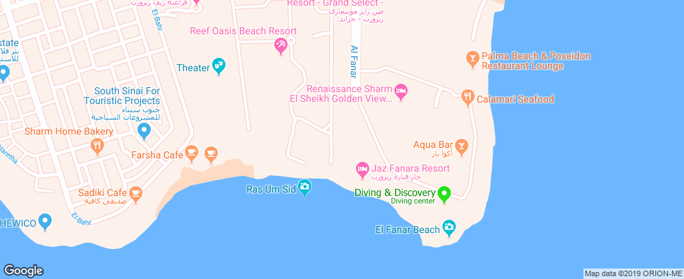 Отель Jaz Fanara Resort & Residence на карте Египта