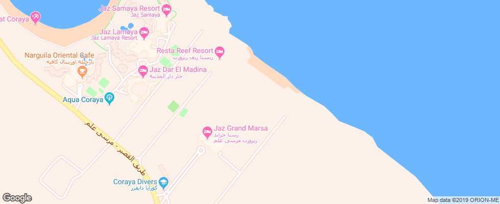 Отель Jaz Grand Resort на карте Египта