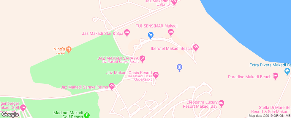 Отель Jaz Makadi Saraya Palms на карте Египта