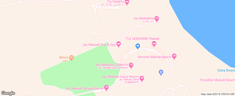 Отель Jaz Makadi Star & Spa на карте Египта