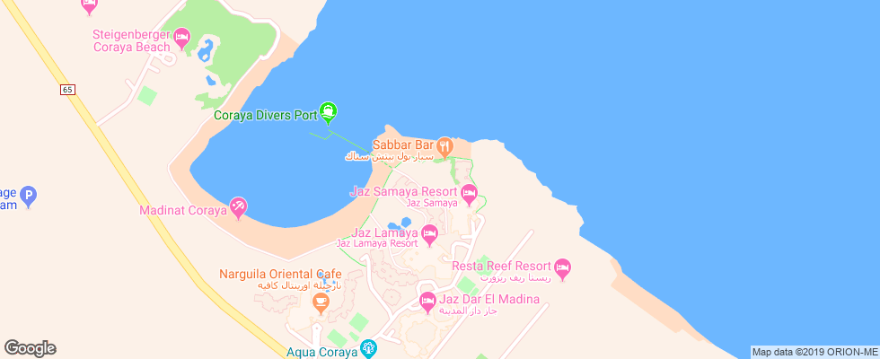 Отель Jaz Samaya Resort на карте Египта