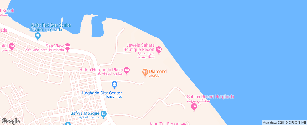 Отель Jewels Sahara Boutique Resort на карте Египта