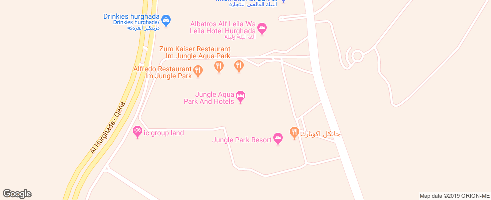 Отель Jungle Aqua Park на карте Египта