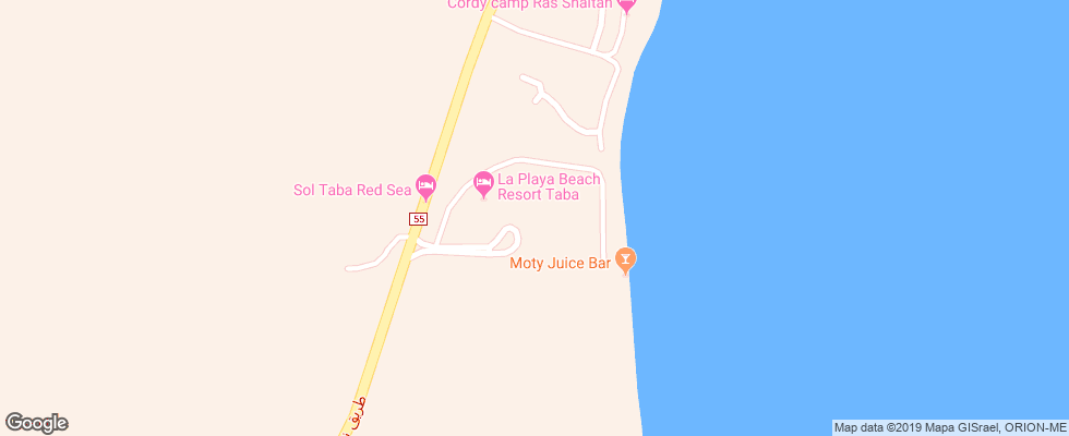 Отель La Playa Beach Resort Taba на карте Египта