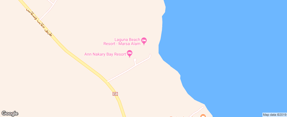 Отель Laguna Beach Resort Marsa Alam на карте Египта
