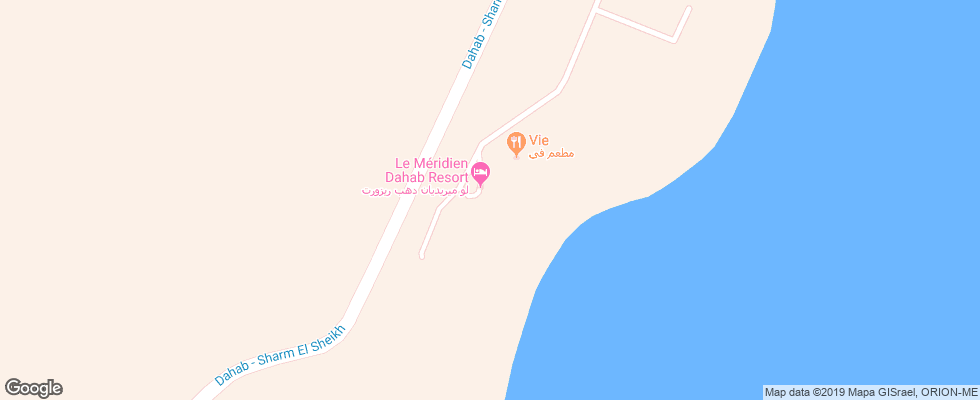 Отель Le Meridien Dahab Resort на карте Египта