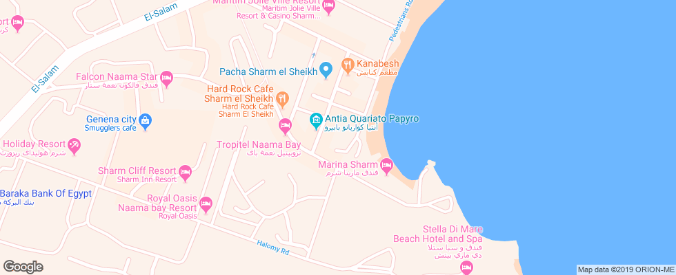 Отель Le Mirage New Tiran на карте Египта