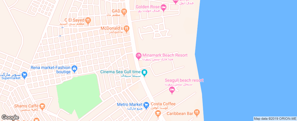 Отель Minamark Beach Resort на карте Египта