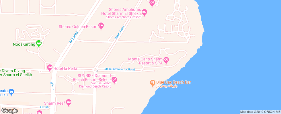 Отель Monte Carlo Sharm El Sheikh на карте Египта