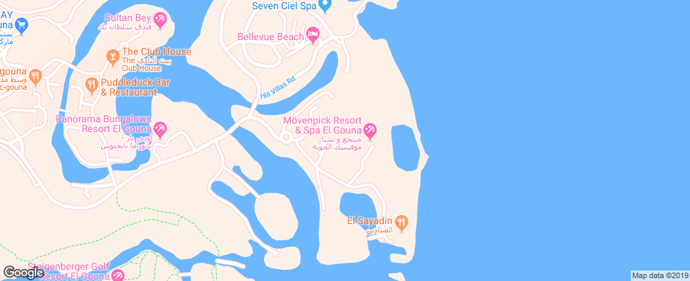 Отель Movenpick Resort & Spa El Gouna на карте Египта