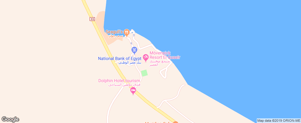 Отель Movenpick Resort El Quseir на карте Египта