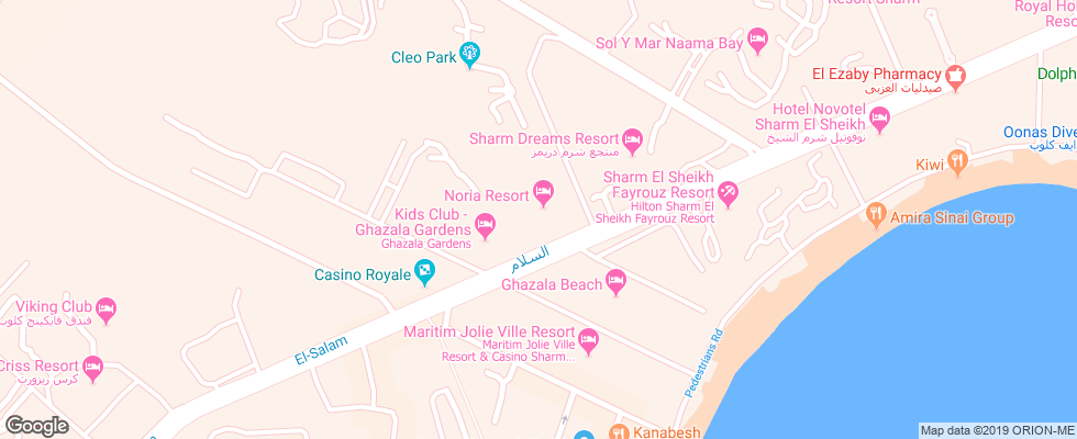 Отель Noria Resort Hotel на карте Египта