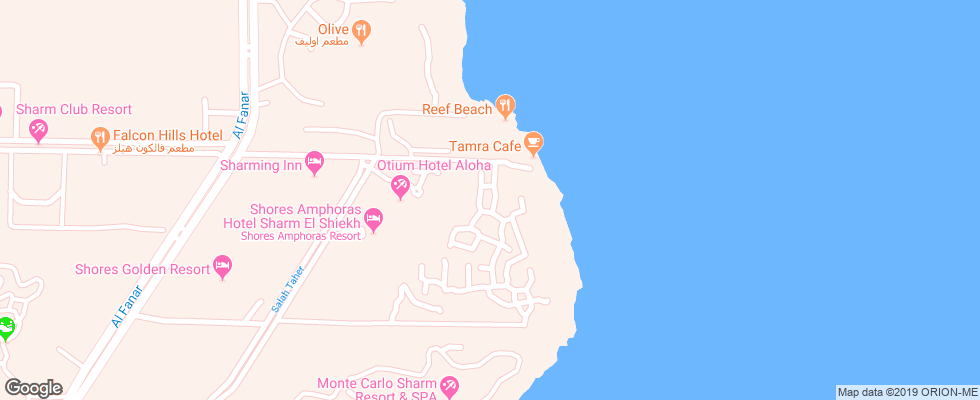 Отель Otium Hotel Aloha Sharm на карте Египта