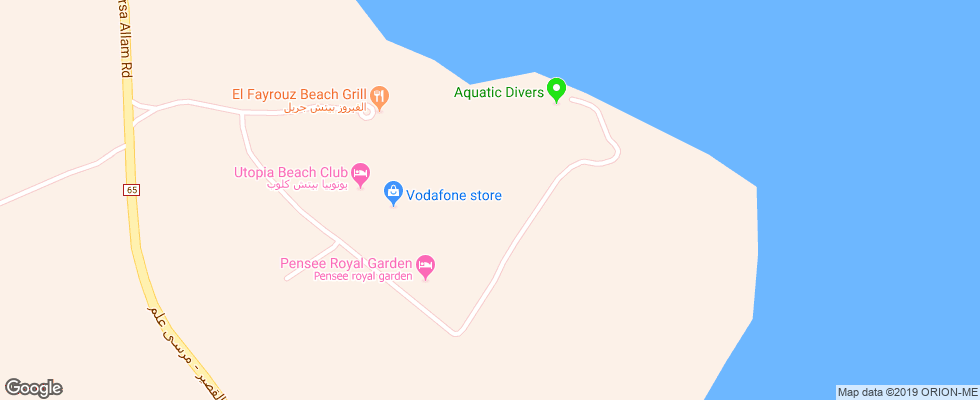 Отель Pensee Beach Resort на карте Египта
