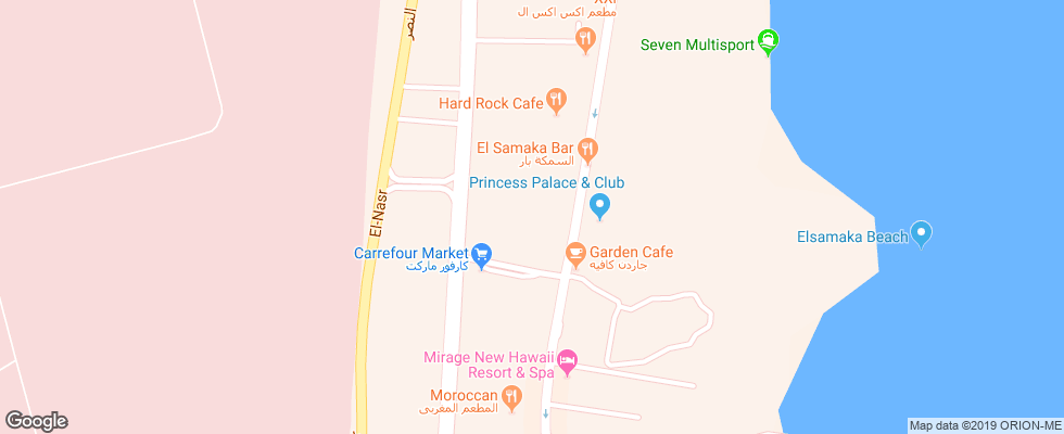 Отель Princess Resort (Friendship) на карте Египта