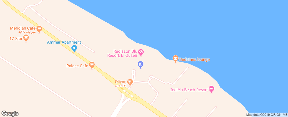 Отель Radisson Blu Resort El Quseir на карте Египта
