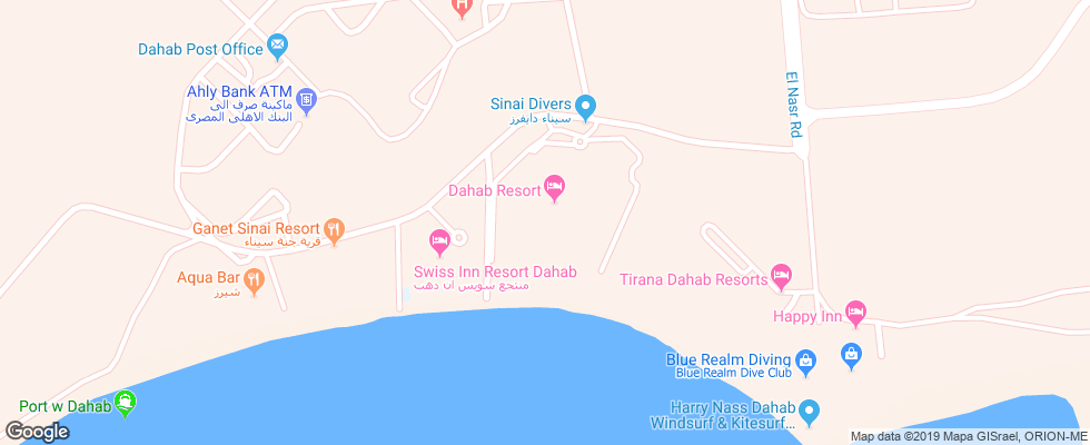 Отель Safir Dahab Resort на карте Египта