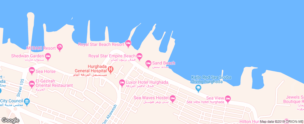 Отель Sand Beach на карте Египта