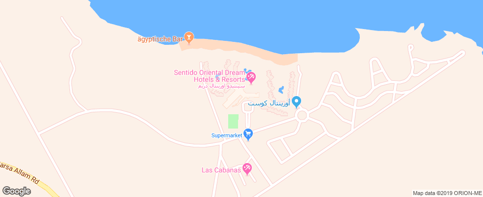 Отель Sentido Oriental Dream Resort на карте Египта