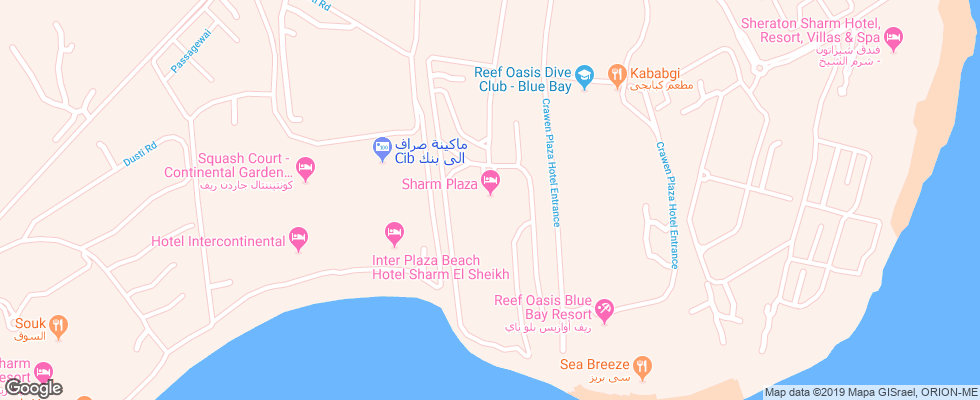 Отель Sharm Resort на карте Египта