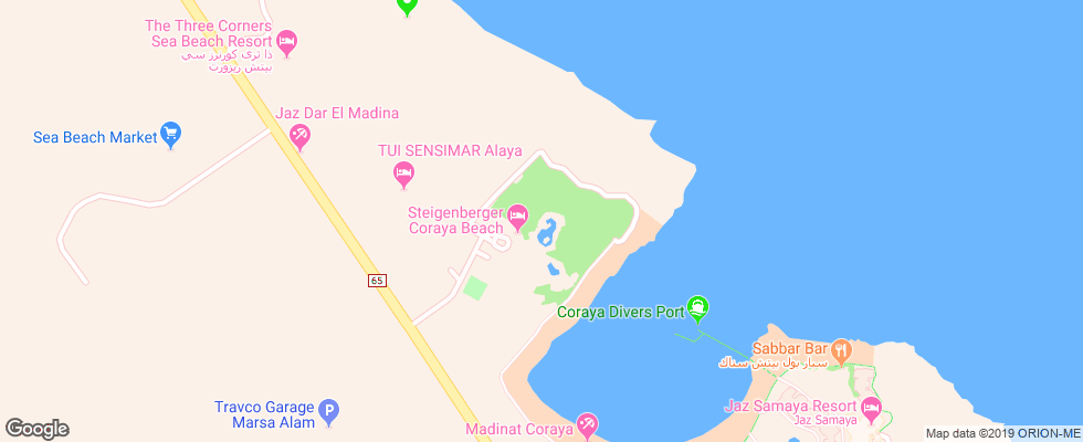 Отель Steigenberger Coraya Beach Resort на карте Египта