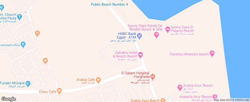 Отель Sunny Days Mirette на карте Египта