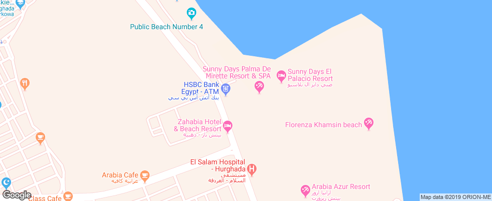 Отель Sunny Days Palma De Mirette Resort на карте Египта