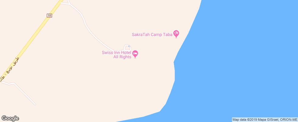 Отель Swiss Inn Dreams Resort Taba на карте Египта