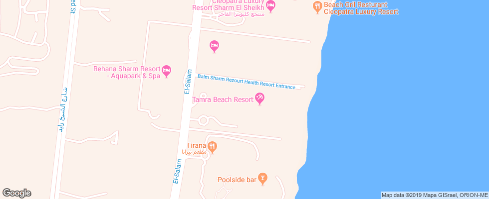 Отель Tamra Beach Resort на карте Египта