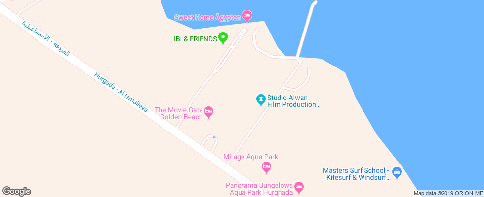 Отель The Movie Gate Hurghada на карте Египта