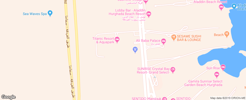 Отель Titanic Aqua Park Resort на карте Египта