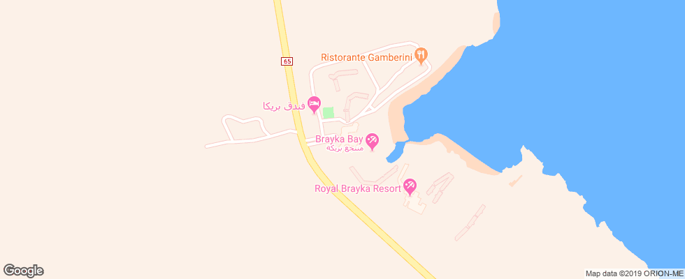 Отель Zee Brayka Bay Resort на карте Египта
