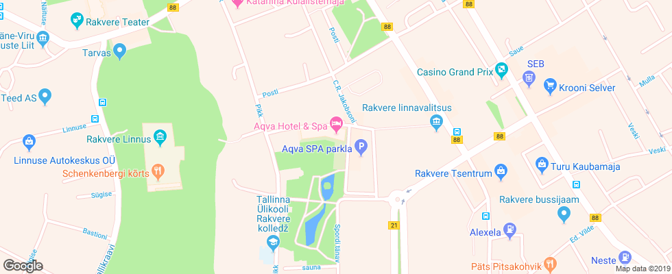 Отель Aqva Hotel & Spa на карте Эстонии