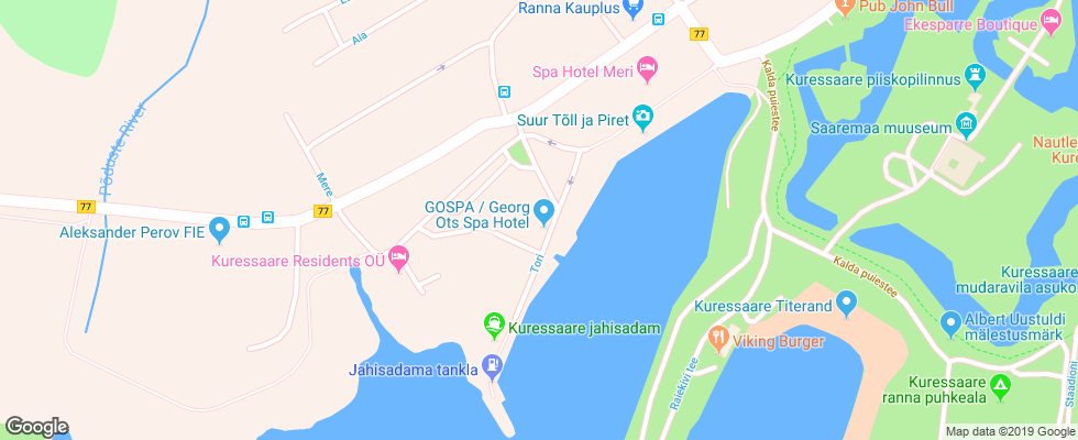 Отель Georg Ots Spa на карте Эстонии
