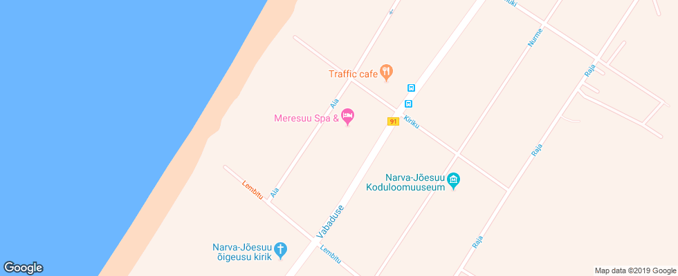 Отель Meresuu Spa на карте Эстонии